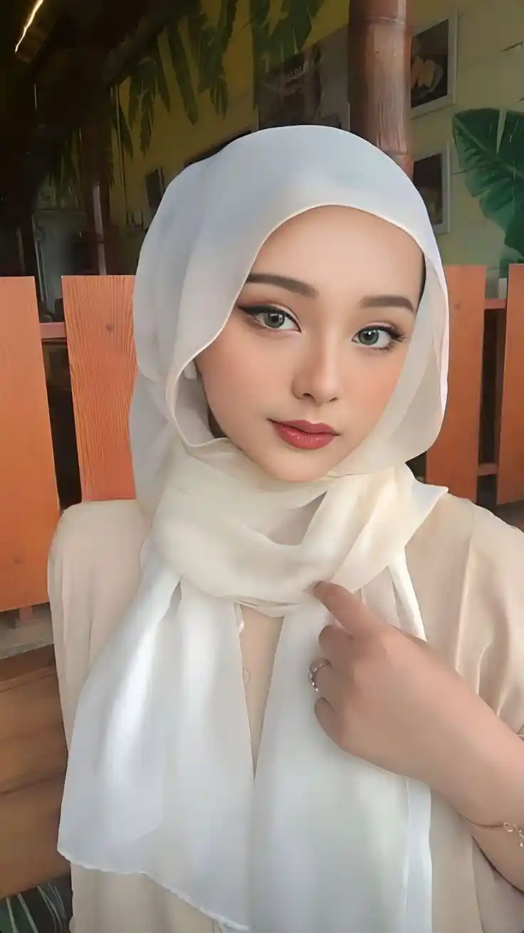 cute hijab girl dp 75