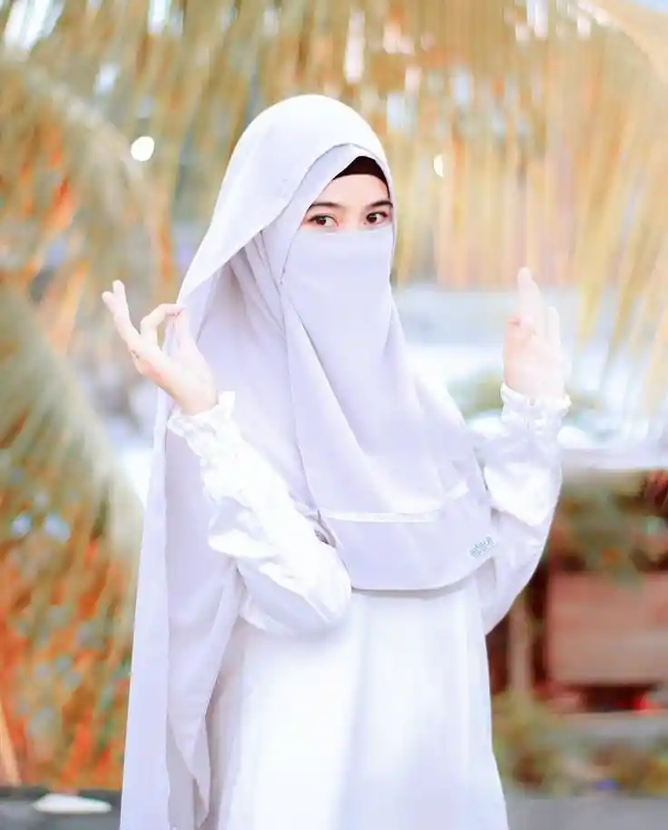 hidden face hijab girl dp 37